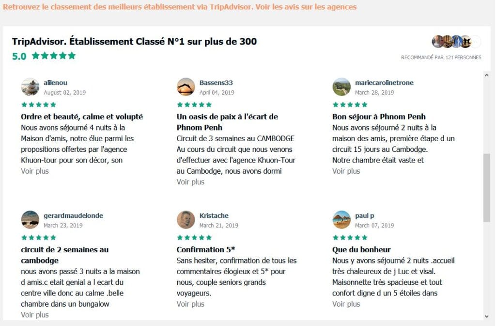 TripAdvisor. Établissement Classé N°1